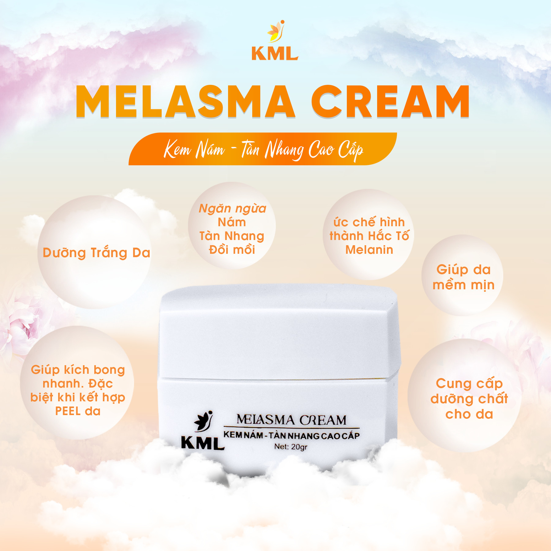 KEM MELASMA (NÁM - TÀN NHANG - ĐỒI MỒI)